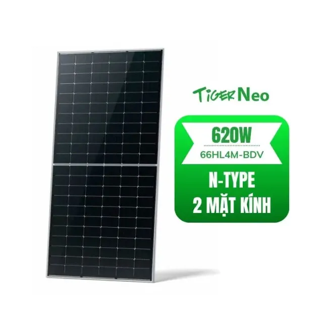 Tấm pin mặt trời Jinko 620W 2 mặt kính N-Type | 66HL4M-BDV