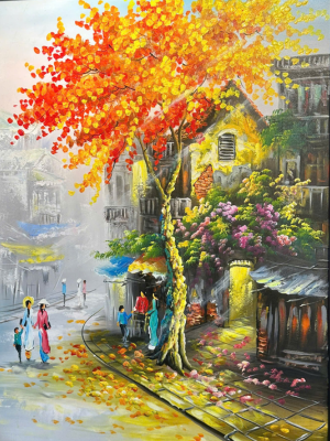Tranh phố cổ 01
