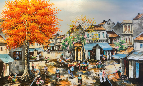 Tranh phố cổ 03