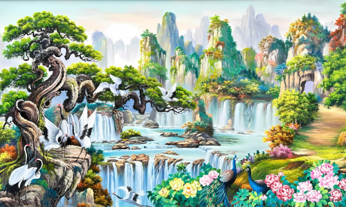 Tranh sơn thủy hữu tình 02