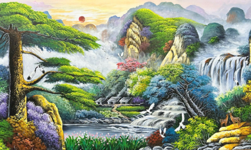 Tranh sơn thủy hữu tình 03