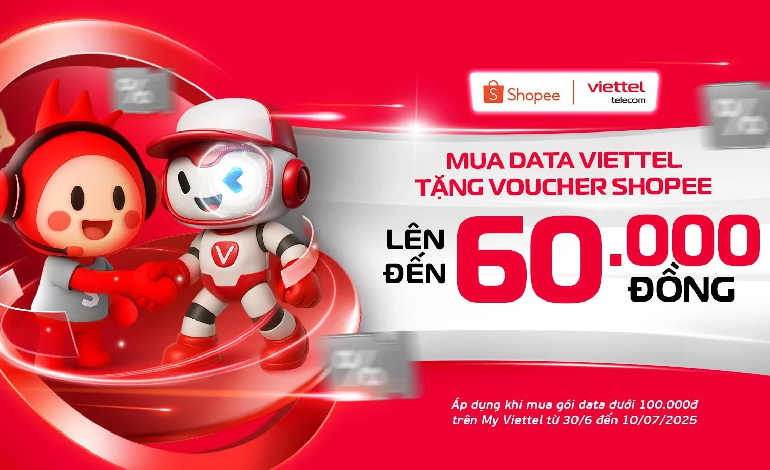 "Deal" hè cực nóng: Gói data kèm voucher Shopee!